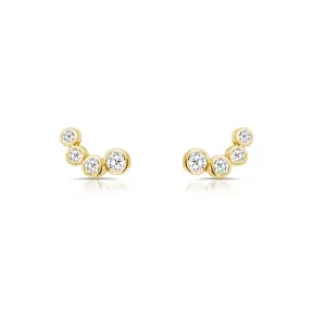 Kasa Karly - TINI DIAMOND STUDS - Versatile, Sparkly, featherweight, 18Kg Gold Filled, Earring, Quiet Luxury