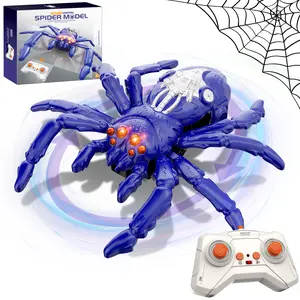 Wall Crawler Spider, Rechargeable Remote Control Robot Kids Toys, 360° Rotating RC Wall Climbing Spider with LED Eyes Toys for Boys Girls Ages 3 & Up, Birthday Gifts for 3-12 Year Old Boys