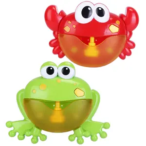 1Pc Frog Musical Bubble Bath Maker Baby Bath Toys For Bathtubs Toddler Bubble Machine For Bath Slime Girlset Baby Items