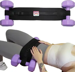 Portable Hip Thrust Belt for Dumbbells & Kettlebells, Glute Workout Trainer for Gym, Home & Travel, Slip-Resistant Padding