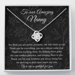 Thank you Nanny, Nanny Gifts, Nanny appreciation gift Necklace, Gift for Nanny, Nanny Birthday, Nanny Christmas, Nanny Leaving, Necklace With Meaningful Message Card Inside