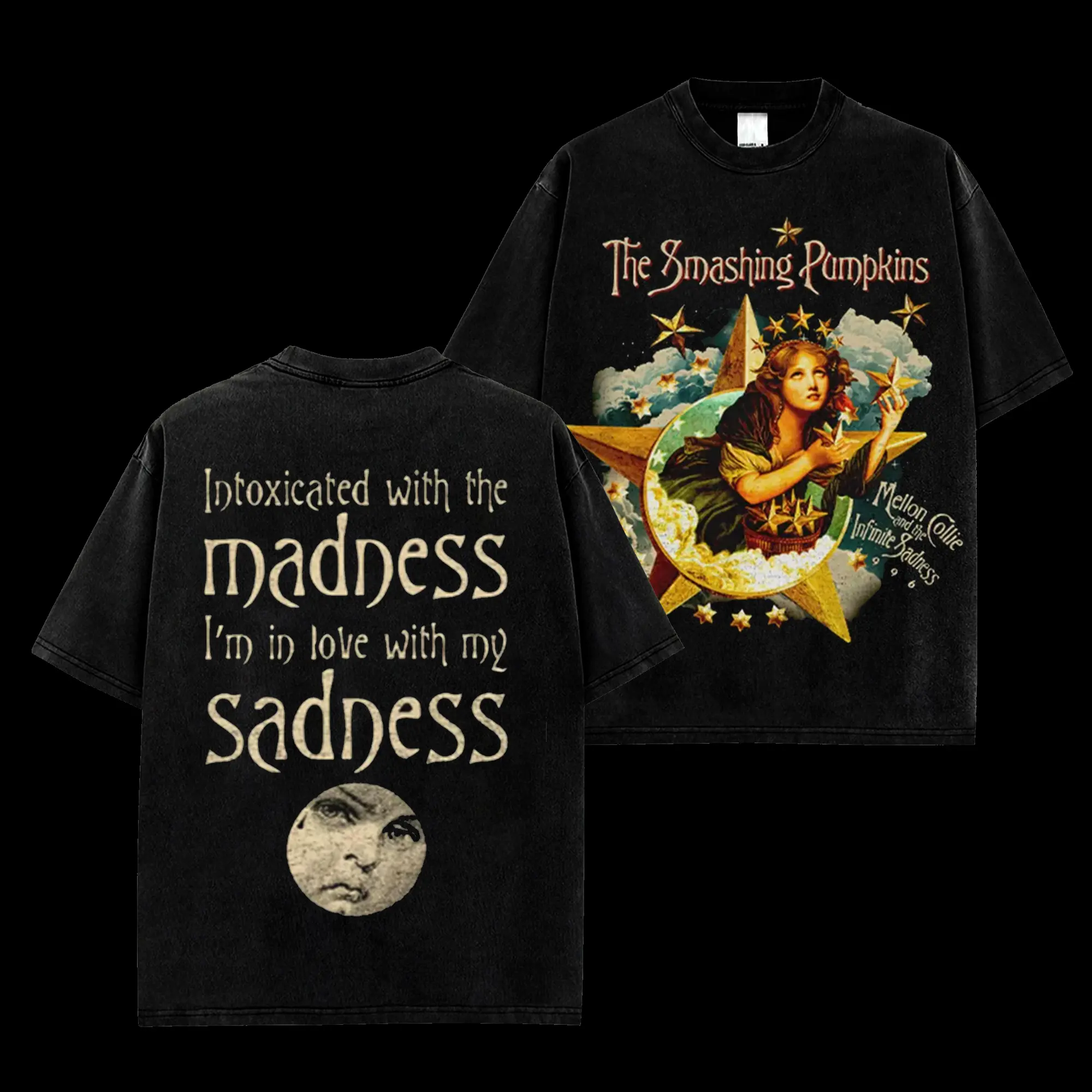 [MetalStyle] Smashing Pumpkins Mellon Collie And The Infinite Sadness Retro Unisex 100% Heavyweight Cotton T-Shirt –  Smashing Pumpkins 2026 Tour Shirt, Rock Grunge Cotton Tee, Alternative Rock Band Shirt, Oversized Vintage Tee, Gift for Rock Fans