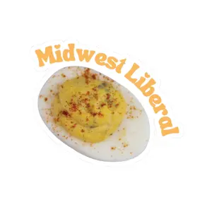 Midwest Liberal deviled egg sticker      vote  | kiss-cut vinyl sticker