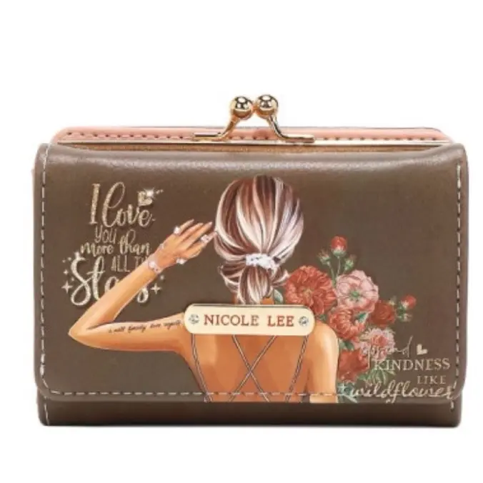Women's Chic Elegant Casual Trifold Wallet with Magnetic Closure