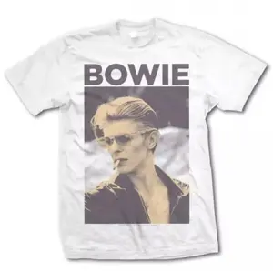David Bowie T Shirt Smokin Official White Mens Tee NEW Classic Rock Unisex, Graphic tee, Cotton T-Shirt, Crew Neck T-Shirt, Gift for Him, Gift for Her, Gift for Friends, Unisex Shirt, A Perfect Addition To Your Wardrobe
