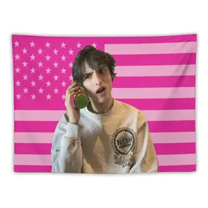 Fen Wolfhard Decorative Tapestry, American Flag Wall Hanging, Ideal for Dorms & Bedrooms, Enhances Space Aesthetics