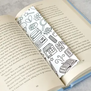 Bookish Things Coloring Bookmark