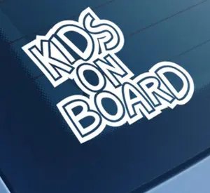 2Pcs Kids On Board Car Sticker Decal Vinyl