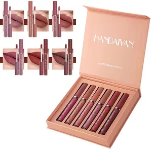 6Pcs Matte Liquid Lipstick Set - Waterproof Long-Lasting Lip Stain, High Pigmented Nude Lip Gloss Kit for Women Smooth Flawless