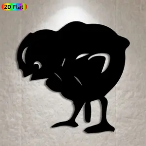 1pc Ostrich Silhouette Metal Wall Art,Ostrich Statue Mural, Ideal Gift for New Year, Easter, Animal Decor Enthusiasts, Weather-Resistant Metal Wall Decor Wall Sculptures, Perfect for Garden Wall & Patio Fence Animal Enthusiasts