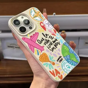 Anti-Drop Shockproof Tpu Phone Case for iPhone 11-17 Pro Max, Soft Protective Cover with Vintage Airplane Design, Durable Mobile Accessory