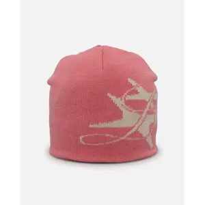 Loiter Hybrid Skull Knit Beanie Pink
