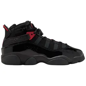 Nike Air Jordan 6 Rings Black Anthracite Fire Red 323419-026 GS Fashion Shoes New