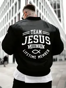 Fall Winter Team Jesus Jacket | John 3:16 Faith Print – Men’s Bold Streetwear