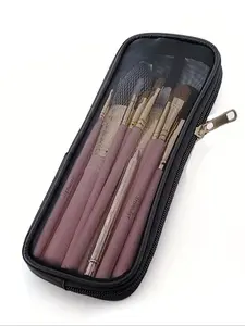 RANCAI 1pc Mesh Makeup Brush Bag Case Travel Makeup Tool Holder Organizer Small Cosmetic Pouch Travel Toiletry Bag Pencil Case Makeup Artist Storage Bag I discovered amazing products on Travel Cosmetic Bags