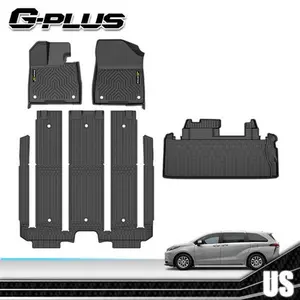 Car Floor Mats Fit For 2021-2025 Toyota Sienna 7 Seat TPE Liners All Weather