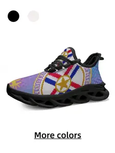 Neutral Pixel Print Sneakers, Casual All-Over Print, Textile Upper, Eva Sole, Shock-Absorbing, Non-Slip, Daily Wear, Outdoor Light Travel Shoes