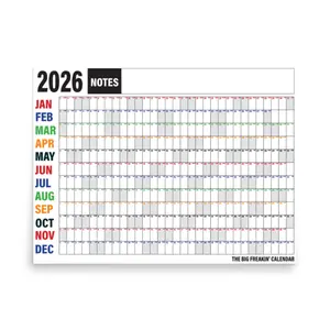 The Big Freakin' Calendar 2026 - 48"x36" Ultra-Durable Yearly Planner for Office & Home Use, Anti-Curl Tear-Resistant Waterproof Film, Durable Laminate, Perfect for Project Scheduling & Family Organization