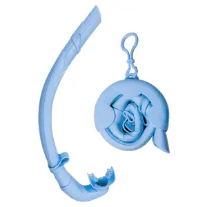 Free submersible breathing tube wet all silicone foldable curved silicone bite soft and comfortable cross-border spot