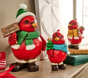 Girl Next Door Set of 3 Holiday Animal Friends Trio Statuary