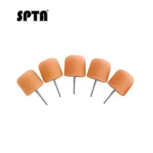 SPTA Mini Polishing Pads Set, 5Pcs Orange Flexible Shaft Cylinder Polishing Pad Set,Car Detailing Pads For Small Area for Flexible Shaft & Drill Attachment