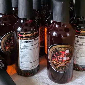 Scorpio Afrik Infused Hot Pepper Oil - Bold Spicy Flavor for Enhanced Dishes - Perfect for Spicy Lovers Chipotle Hot Sauce Chili Oil