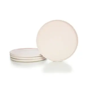 Everything Kitchens Modern Flat 11" Dinner/Charger Plates (Set of 4) | Soft Pink