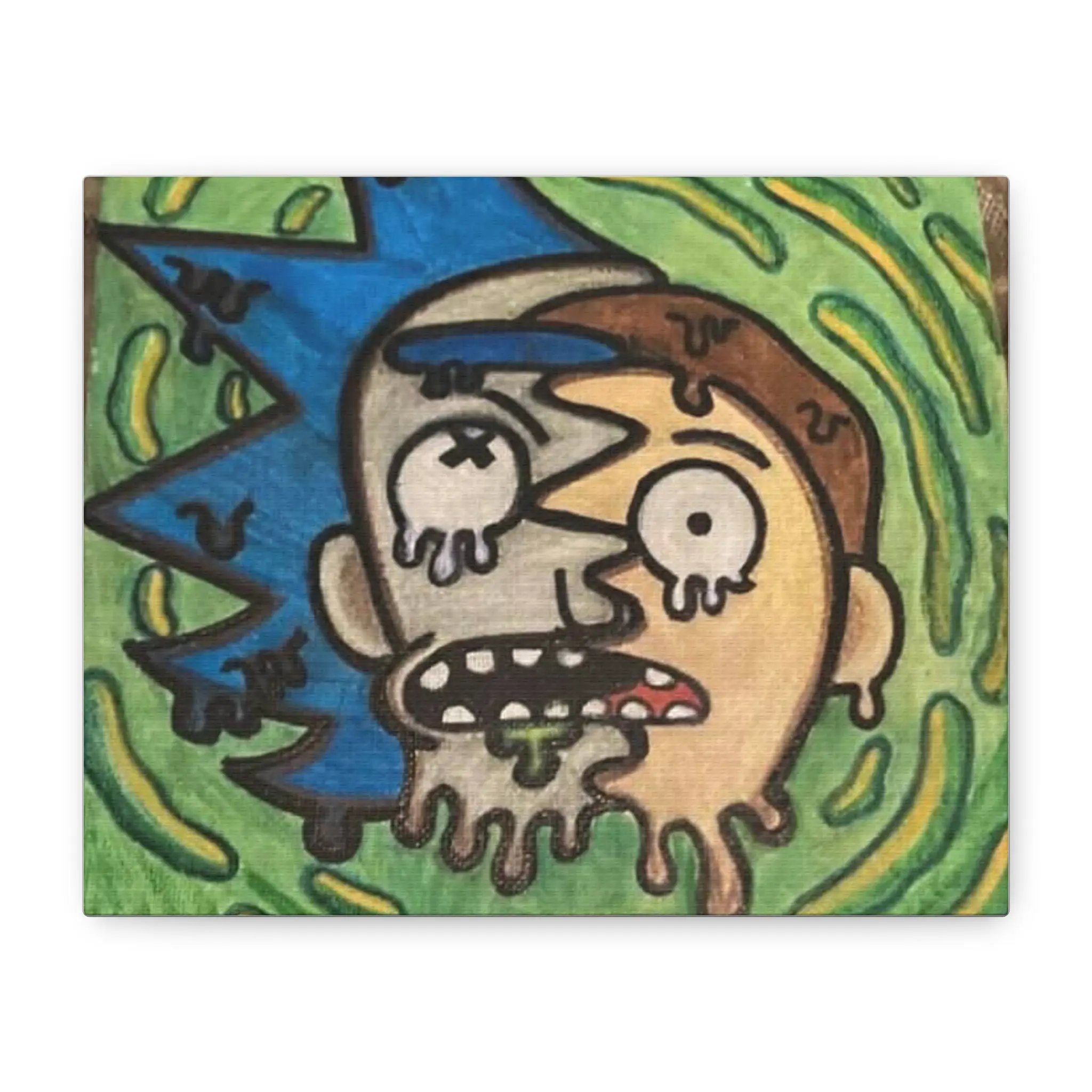 Rick and Morty Inspired Artistic Canvas Print, Home Decor Artwork with Hanging Feature for Home Spaces