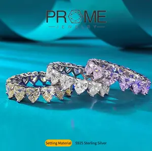 (SR126)S925 Sterling Silver Heart Pavé Ring - Elegant & Trendy Design, Perfect for Daily Wear & Gifts for Women