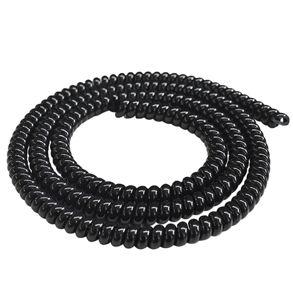 6-Pack Spiral Cable Protector, 1M Flexible TPU Wrap with Anti-UV Coating, Heat-Resistant from -40°C to +120°C for Motor E-Bike & Road Bike, Scooters, Spiral Shape, Protects Cables, Heat-Resistant Tpu