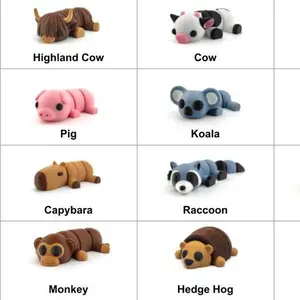 MINI Animals- Articulating 3D Printed Collectible Figurines Fidget Toys Great for Gift Bags, Easter Baskets, Birthday Gifts & More