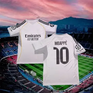 25 26 Home White No.10 Mbappe Short sleeve Soccer Jersey