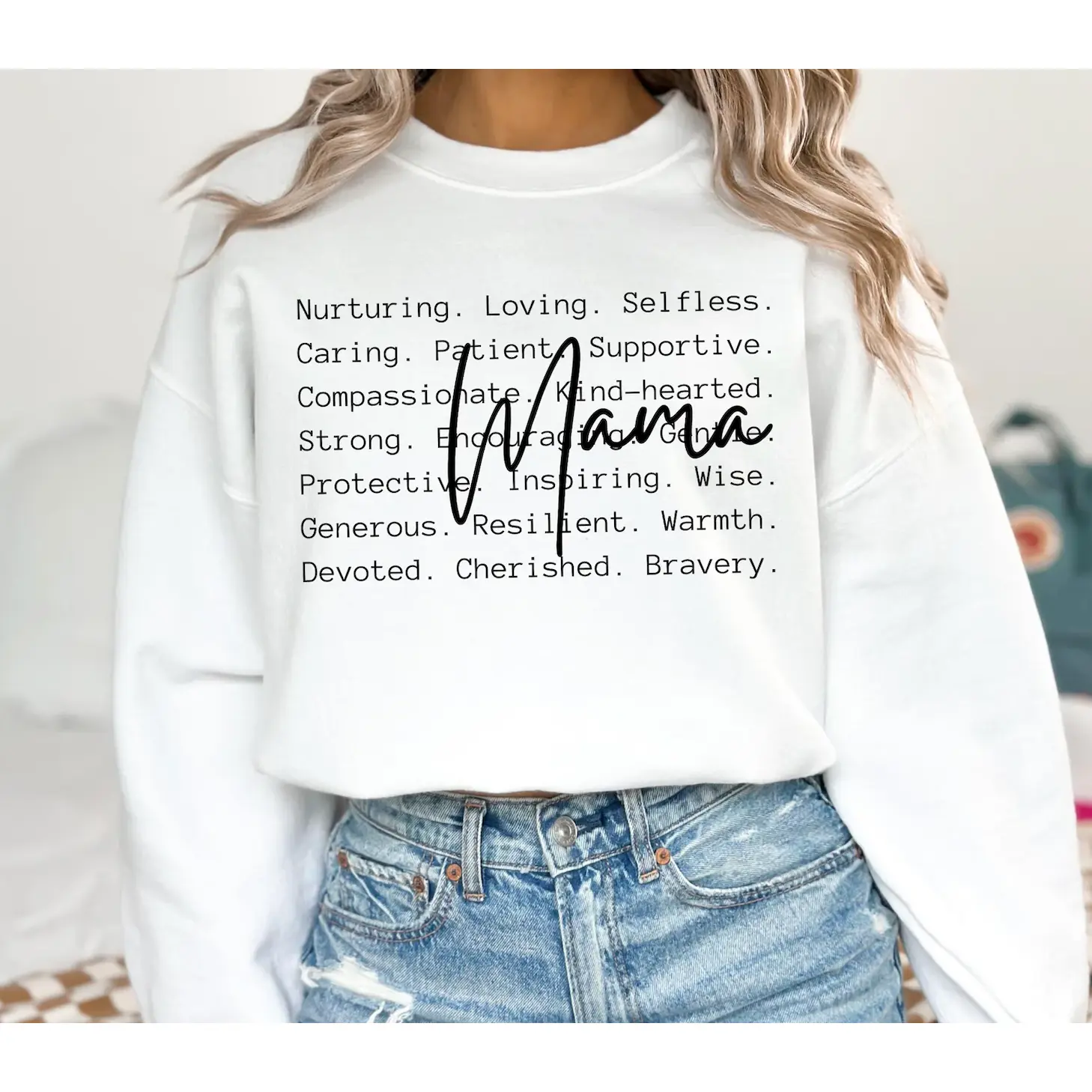 Mama Words Graphic Pullover
