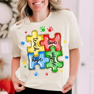 Glitter Puzzle Autism DTF Transfer - THIS IS NOT A SHIRT