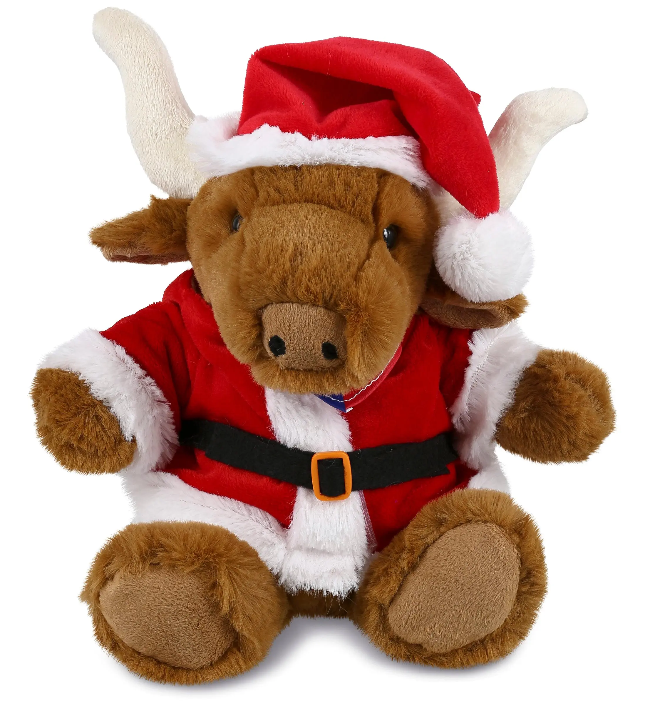 PLUSH SANTA - SUPER SOFT PLUSH - TEXAS LONGHORN