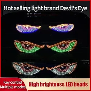 Cool carlight.2PCS Devil Eyes Light for Cars Windshield, USB Plug & Play Car Eyes LED Light with 11 Modes Demon Eye Signal Light for SUVs Pickups Trucks RVs