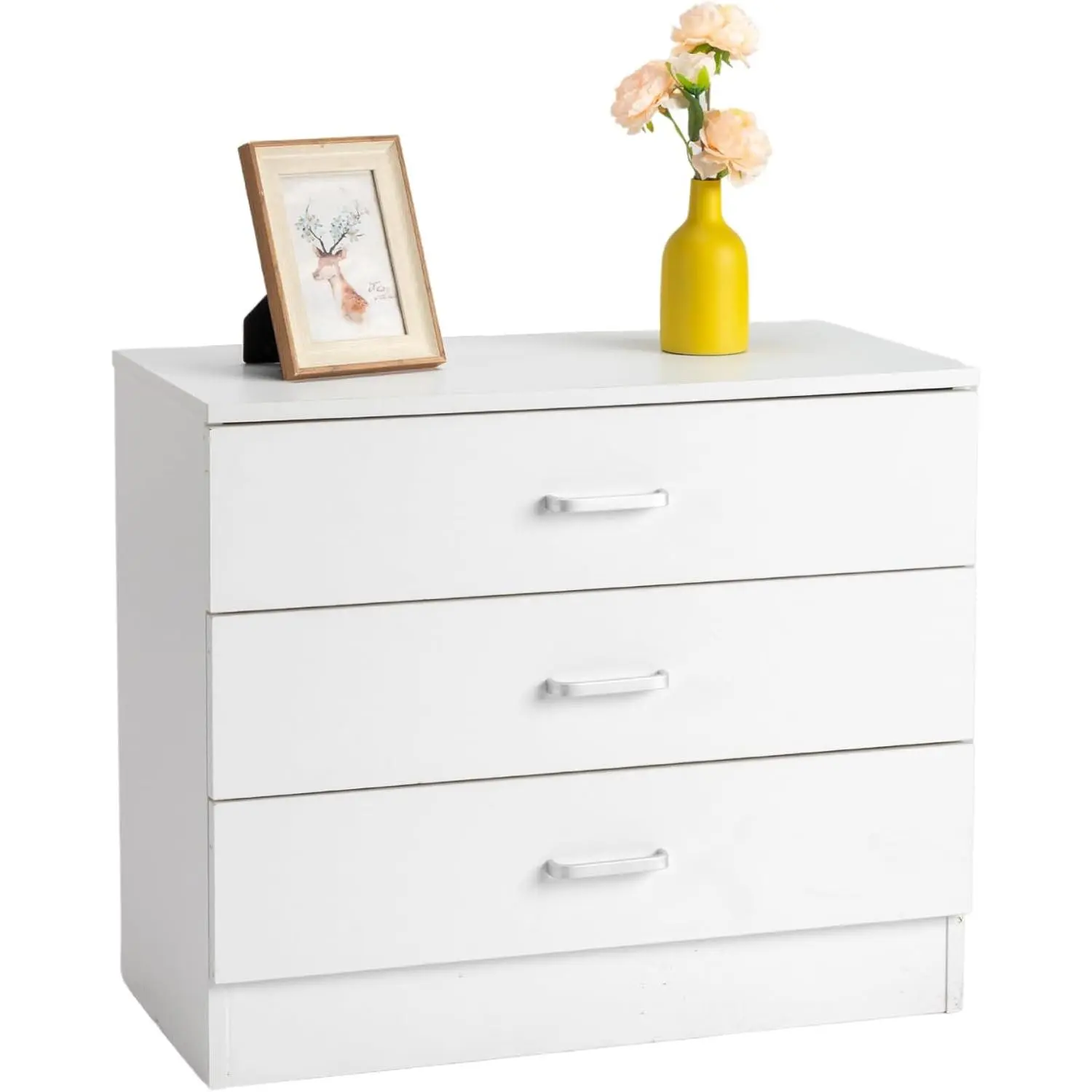 White 3 Drawer