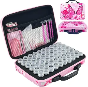 Painting Storage Containers, 60 Slots  Painting Accessories and Tools for  Art Organizer Case(Multicolored)