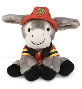 DOLLIBU Lying Grey Donkey Stuffed Toy - Super Soft Polyester Plush with Soft Fill, Removable Design, Suitable for Ages 0+
