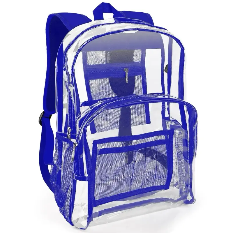 Emissary Clear Backpack Stadium Approved Heavy Duty Clear Backpacks For School Clear Bookbag For School See Through Backpack Clear Plastic Backpack Clear Concert Backpack Transparent Backpack