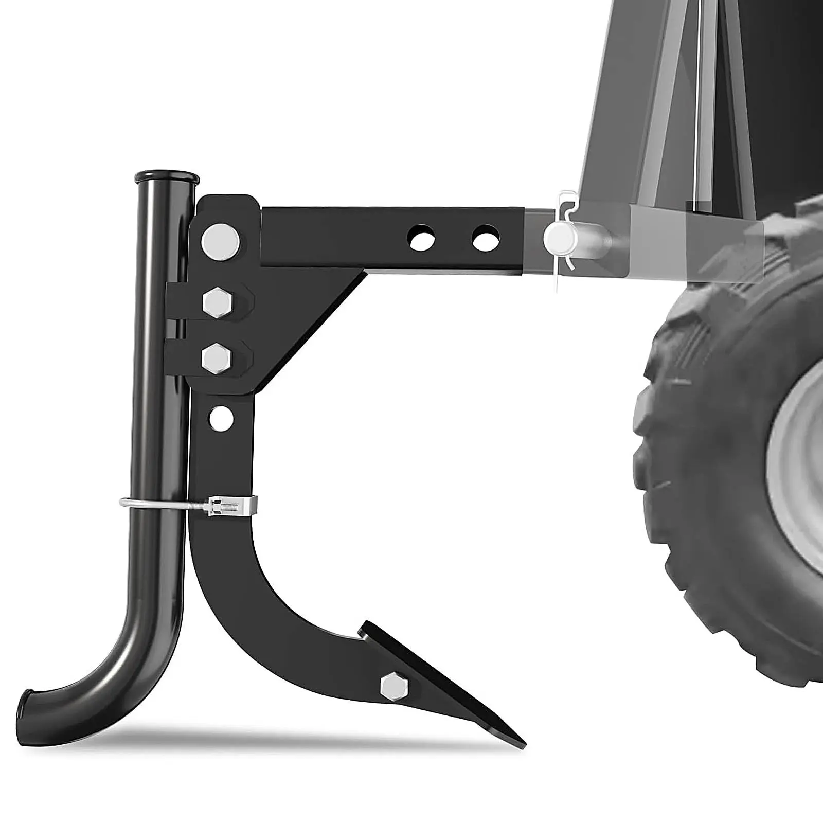 2-in-1 Pipe Layer Attachment & Hitch-Mounted Trencher Set, Updated 1.37" Flexible Pipe Layer for 3-Point Ripper Hitch Lawn Subsoilers (ATV, UTV, Tractor)