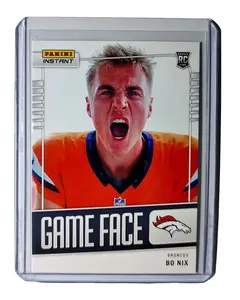 Bo Nix 2024 Panini Game Face #30 NFL Rookie Card Denver Broncos 1/331