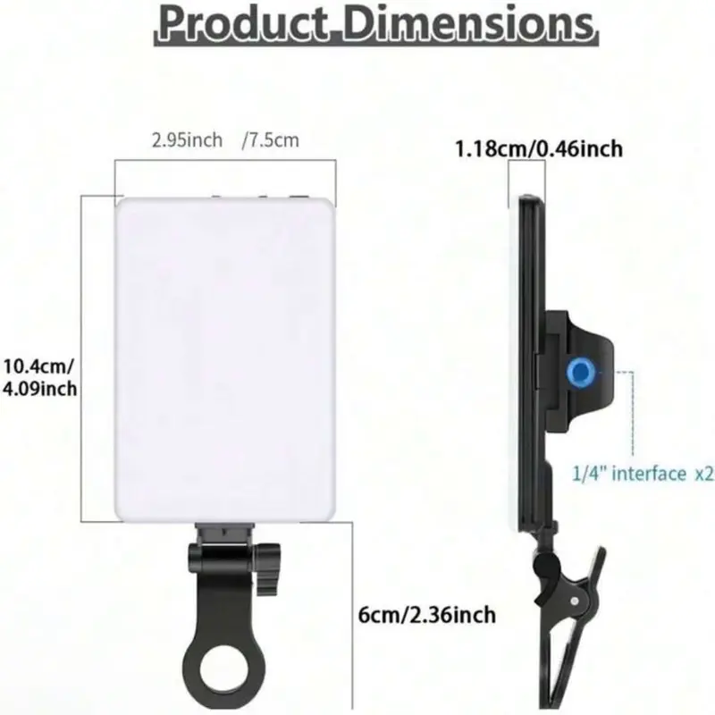 Portable Ring Light with Adjustable Brightness for Photography and Video Recording