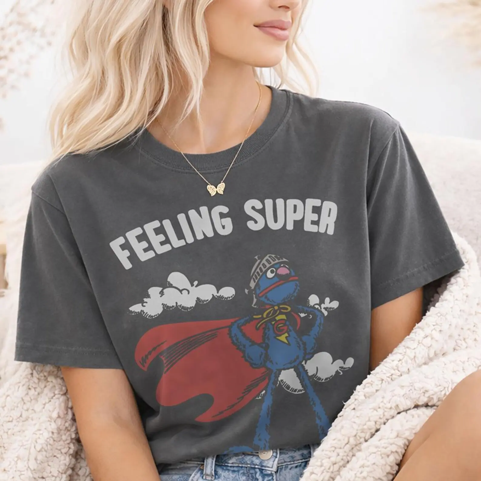 Feeling Super Puppet Graphic Cute T-Shirt, Puppet Show Fan Shirts, Back To School Cute Gift