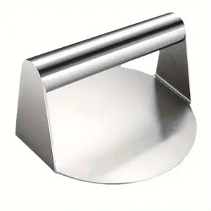 Stainless Steel Burger Press Meat Tool, Non-Stick Hamburger Patty Maker, Perfect for Beef Burgers, Small Burgers, Steaks, Ergonomic Handle