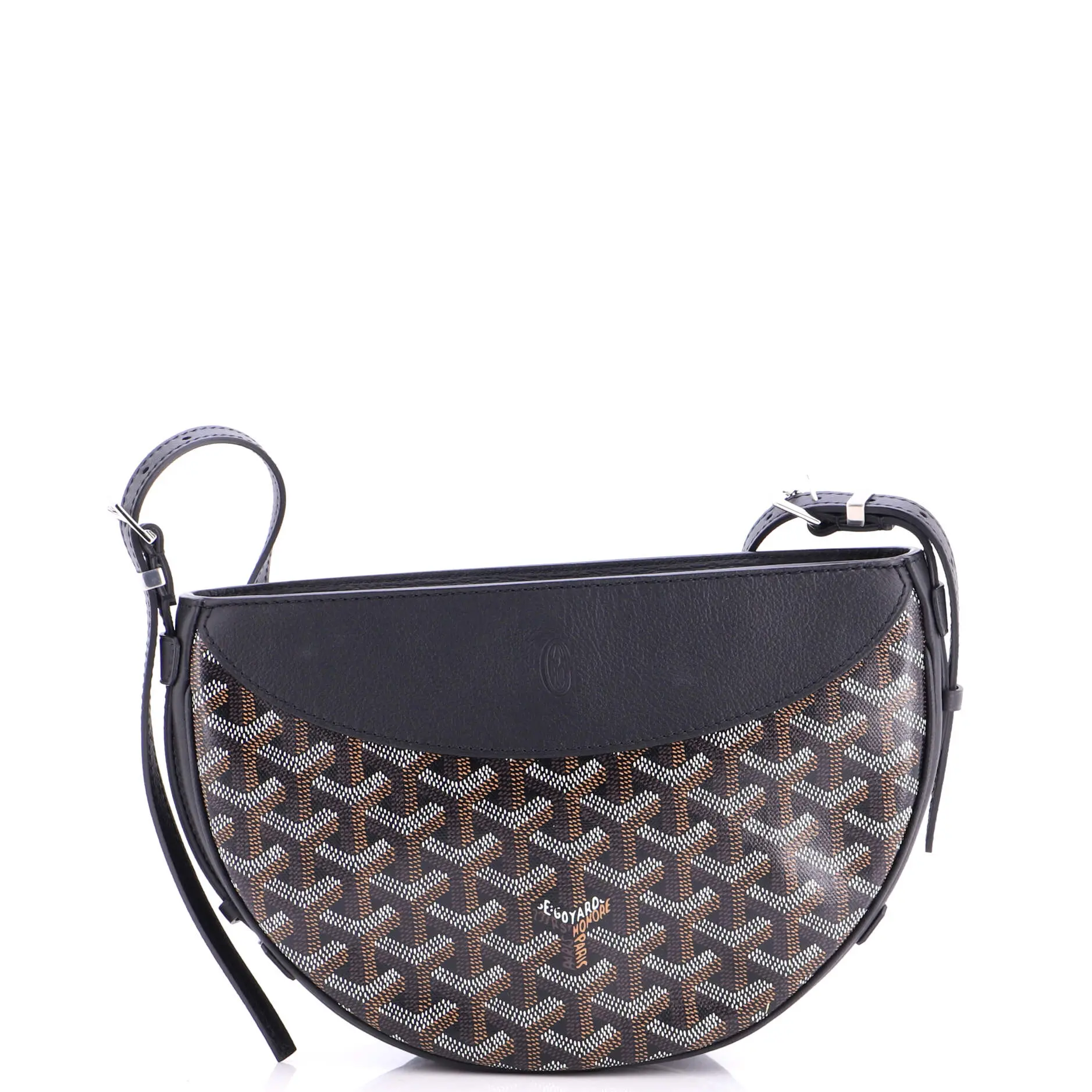 Pre-owned Goyard Canvas Coated Shoulder Bags Hirondelle Shoulder Bag Coated Canvas and Leather by Rebag