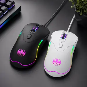 GM37 Wired RGB Gaming Mouse, 7200 DPI Adjustable USB Mouse with 6 Buttons, Lightweight Ergonomic Computer Mouse for PC Laptop low latency