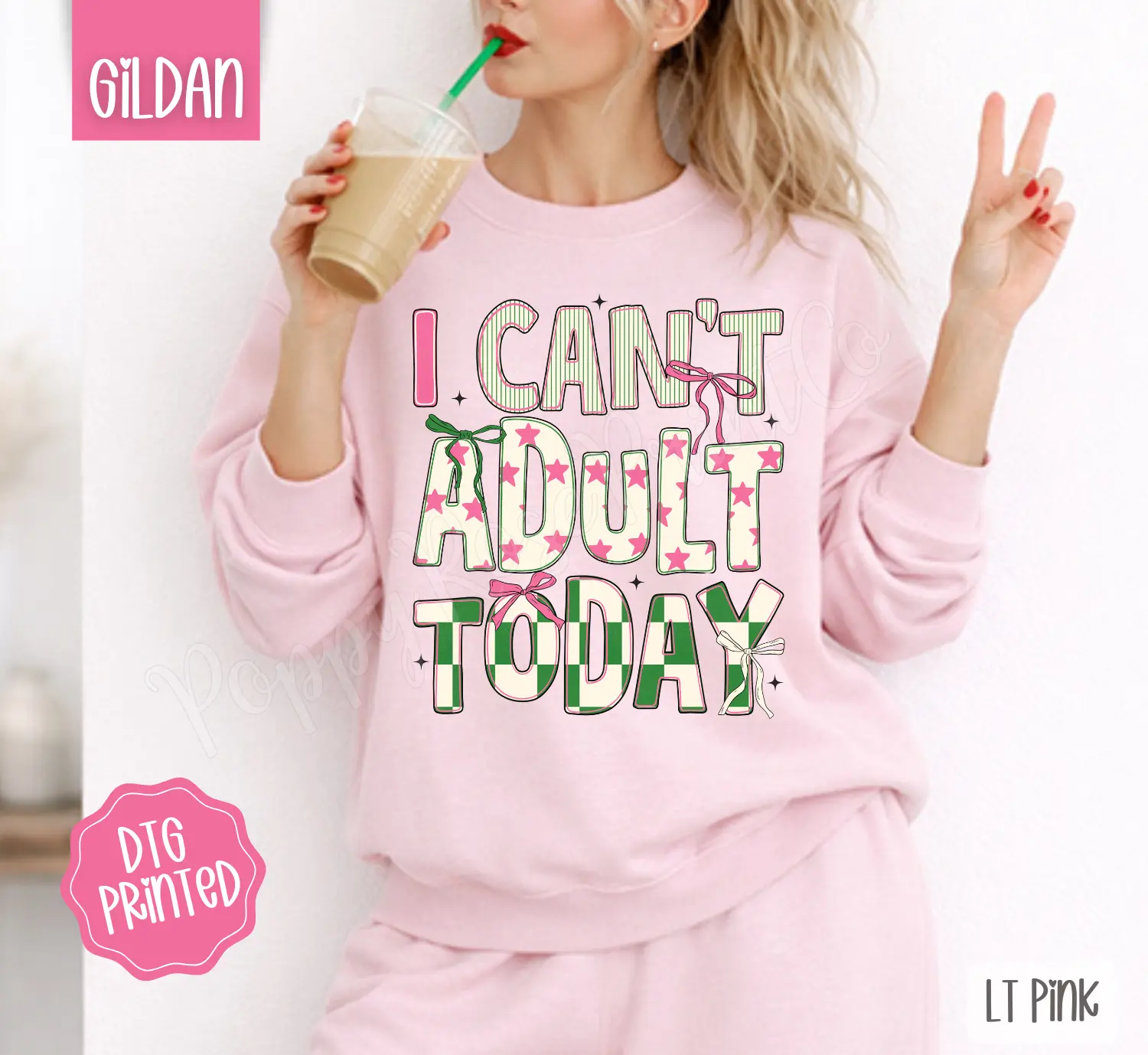 I Can't Adult Today Sweatshirt, Trendy Women's Crewneck
