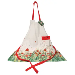 Mushroom Garden Apron with Detachable Towel