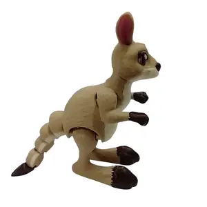 BS208Creations Kangaroo 3D Printed Articulating Figurine, Nature-Inspired Artistic Collectible Figurines, Home Decor Ornaments